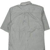 Tommy Hilfiger Striped Short Sleeve Shirt - Medium Blue Cotton