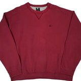 Starter Sweatshirt - Large Red Cotton