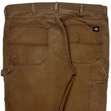 Dickies Double Knee Carpenter Pants - 36W 30L Brown Cotton