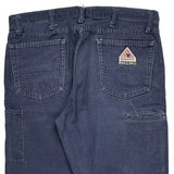 Bulwark Cargo Pants - 36W 33L Blue Cotton
