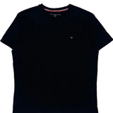 Tommy Hilfiger T-Shirt - Large Black Cotton