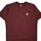 Carhartt T-Shirt - 2XL Burgundy Cotton