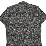 Clayton Polo By Ralph Lauren Graphic Short Sleeve Shirt - Large Black Cotton