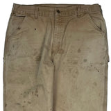 Carhartt Double Knee Carpenter Trousers - 38W 30L Beige Cotton