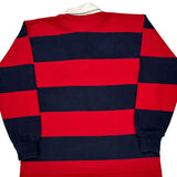 Made In USA Columbiaknit Striped Rugby Shirt - Large Navy Cotton