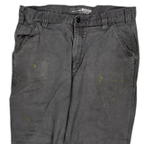 Relaxed Fit Carhartt Double Knee Carpenter Trousers - 35W 30L Grey Cotton