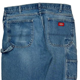 Dickies Double Knee Carpenter Jeans - 34W 31L Blue Cotton