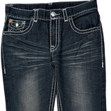 True Religion Contrast Stitch Jeans - 34W 30L Dark Wash Denim
