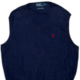 Polo By Ralph Lauren Sweater Vest - XL Navy Cotton