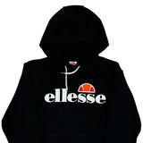 Ellesse Spellout Hoodie - Small Black Cotton