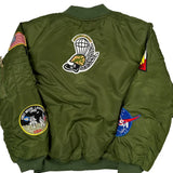 Age 10 Up And Away Bomber Jacket - Medium Green Polyester