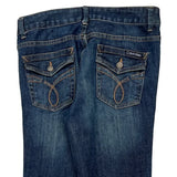 Calvin Klein Jeans Boot Cut Jeans - 32W US 6 Blue Cotton