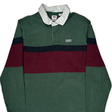 Levis Striped Rugby Shirt - Large Green Cotton