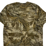 Deer Skull Graphic Realtree Camo T-Shirt - 2XL Brown Cotton