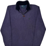 Polo By Ralph Lauren 1/4 Zip - Large Purple Cotton