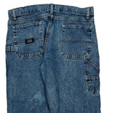 Wrangler Wide Leg Carpenter Jeans - 32W UK 12 Blue Cotton