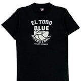 Single Stitch Screen Stars Jersey - Medium Black Cotton Blend