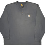 Original Fit Carhartt Long Sleeve T-Shirt - 2XL Grey Cotton