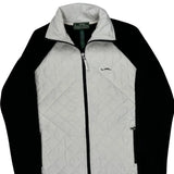 Ralph Lauren Quilted Fleece Jacket - Medium Black & White Polyester