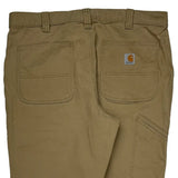 Relaxed Fit Carhartt Carpenter Pants - 38W 30L Khaki Cotton