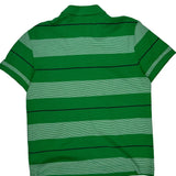 Lacoste Striped Polo Shirt - Large Green Cotton