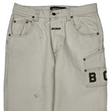 Unbranded Spellout Carpenter Pants - 34W 30L Cream Cotton