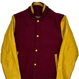 Hawkings Mcgill Varsity Jacket - Small Burgundy Leather
