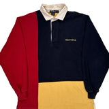 Nautica Rugby Shirt - Medium Navy Cotton