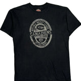 Canadiens Old Time Hockey Graphic T-Shirt - Medium Black Cotton