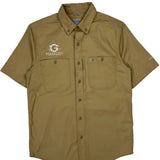 Greentech Renewables Logo Carhartt Short Sleeve Shirt - Medium Khaki Cotton