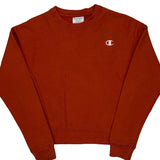 Reverse Weave Champion Cropped Sweatshirt - XS Red Cotton