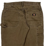 Dickies Carpenter Trousers - 33W 32L Brown Cotton