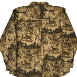 Legacy Falls Camo Patterned Shirt - XL Brown Cotton