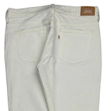 Levis Boot Cut Jeans - 33W UK 12 White Cotton