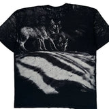 Wolf Harlequin Graphic Aop T-Shirt - XL Black Cotton