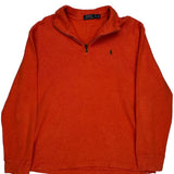 Polo By Ralph Lauren 1/4 Zip - XL Orange Cotton
