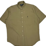 Blaire Ralph Lauren Short Sleeve Shirt - Large Khaki Cotton