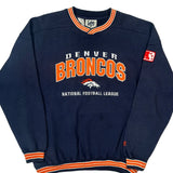 Denver Broncos Lee Sport Football Sweatshirt - Large Navy Polyester Blend