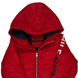 Age 4 Tommy Hilfiger Spellout Puffer - Small Red Polyester