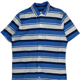 Polo By Ralph Lauren Striped Short Sleeve Shirt - Small Blue Cotton