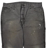 Dickies Double Knee Carpenter Trousers - 36W 30L Grey Cotton