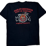 Shop Of Pompano Harley Davidson Graphic T-Shirt - Large Black Cotton
