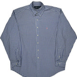 Ralph Lauren Checked Shirt - XL Blue Cotton