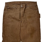 Dickies Carpenter Trousers - 36W 31L Brown Cotton