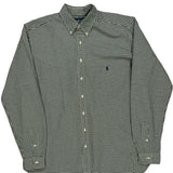 Classic Fit Ralph Lauren Checked Shirt - XL Green Cotton