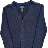 Age 7 Polo By Ralph Lauren Cardigan - Small Navy Cotton