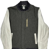 Nike Varsity Jacket - Large Grey Polyester