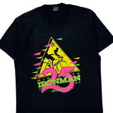 Single Stitch Minnesota Ironman Screen Stars Graphic T-Shirt - Large Black Cotton Blend