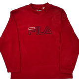 Fila Spellout Fleece - Large Red Polyester