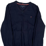 Tommy Hilfiger 1/4 Zip - Large Navy Cotton